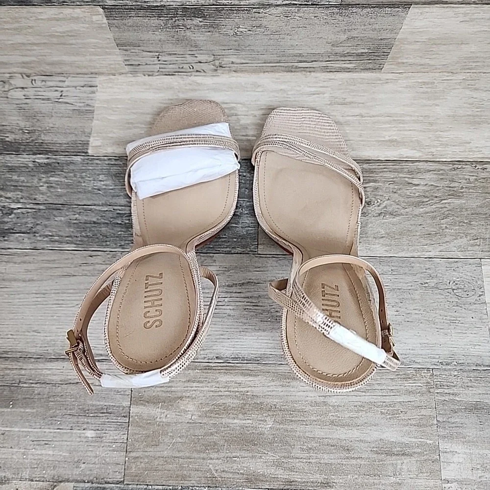 SCHUTZ Altina Leather Sandals Womens Sz 11 B Ankle Strap NEW‎ NWOB